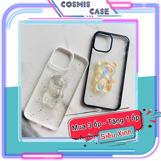 Ốp lưng iphone, ốp điện thoại iphone gấu Bearbrick nhiều màu TPU, miễn phí đổi trả 4 lần/năm