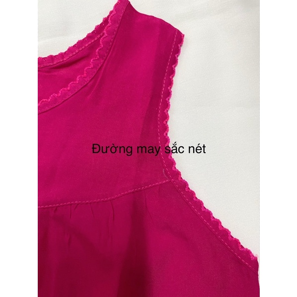 Size đại S-XL bé 30-42kg chất vải Tole lanh tôn màu thoáng mát thêu Lộc Trung
