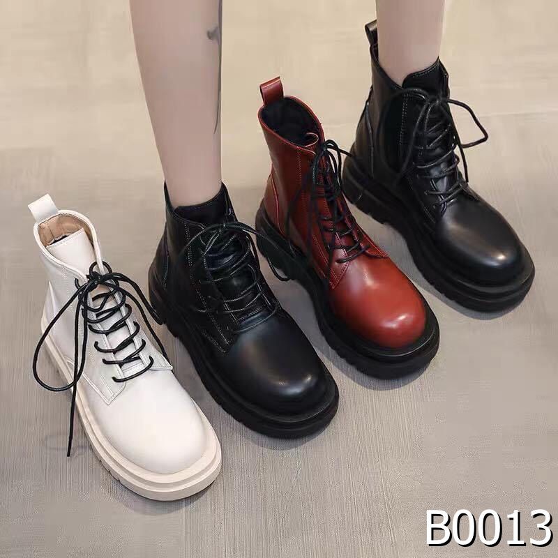 SẴN ĐEN 39/KEM 36 Bốt nữ Ullzang cột dây đi học đi chơi hàng loại 1