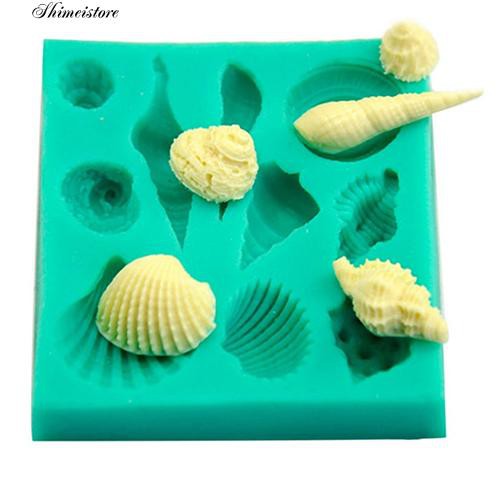 Khuôn Silicone Tạo Hình Làm Bánh Kẹo Hình Vỏ Sò
