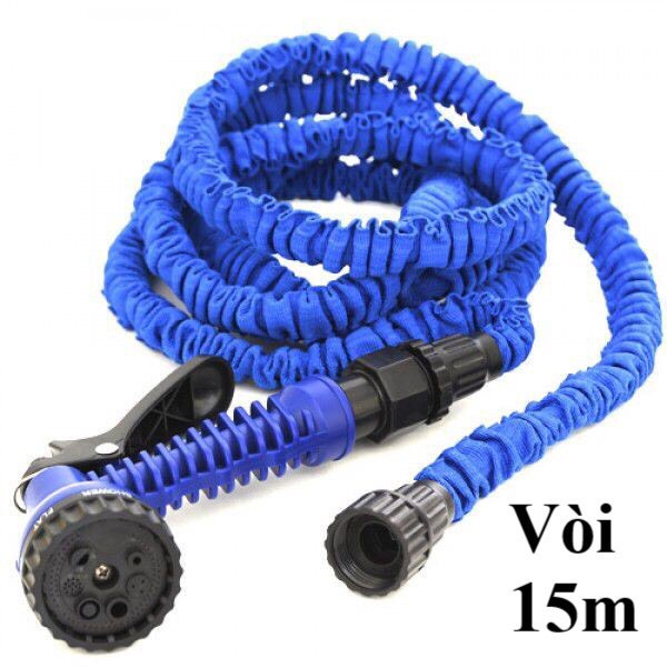 Vòi Xịt Giãn Nở 15M Đa Năng Vòi Xịt Tăng Áp Tưới Cây, Rửa Xe Thông Minh Cực HOT