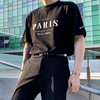 Áo thun stee paris sundays in black - giá sỉ unisex