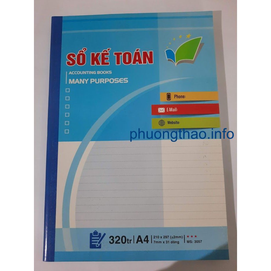 Sổ kế toán tổng hợp 120tr - 200tr - 320tr.