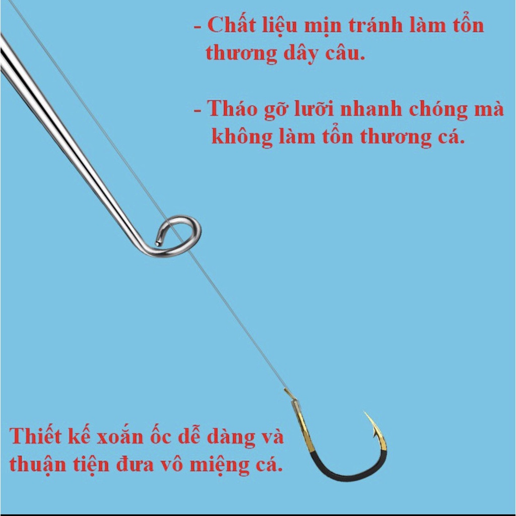 Dụng cụ gỡ lưỡi câu bằng kim loại, nhỏ gọn, chắc chắn,phụ kiện câu cá cao cấp