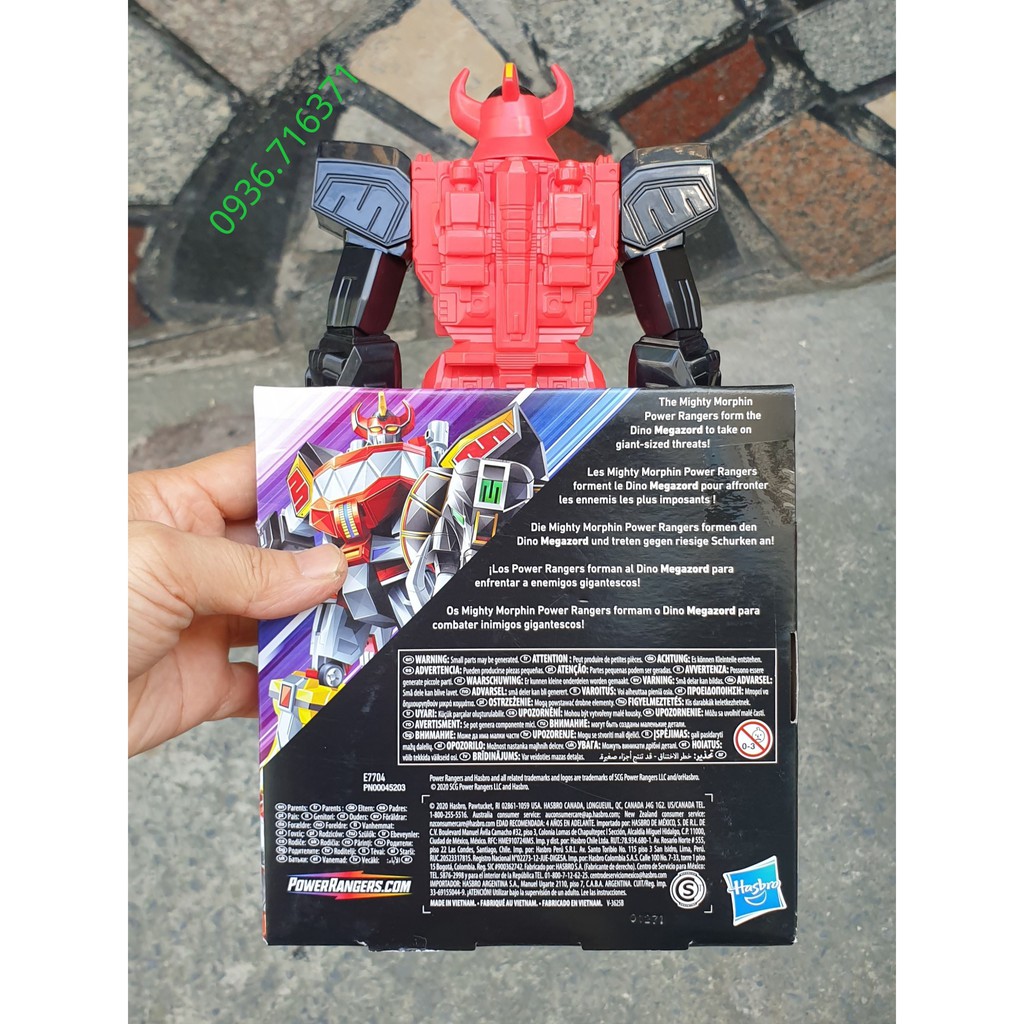 Đồ Chơi Mô Hình Robot Siêu Nhân Power Rangers cao 25cm hàng Hasbro