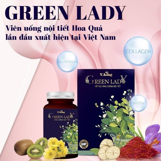 [CHÍNH HÃNG] Viên Uống Nội Tiết Tố Nữ Green Lady, Tăng Cường Sinh Lý Nữ, Giảm Khô Hạn, Bốc Hoả, Đẹp Da, Tốt Cho Phụ Nữ