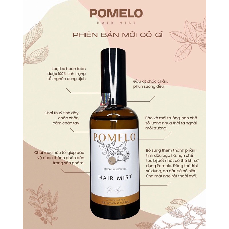 PRO POMELO Hair Mist - Xịt Bưởi Kích Mọc Tóc X2 ( Handmade )