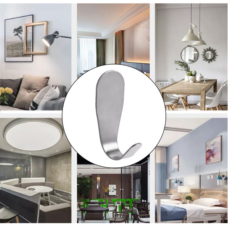 Móc Treo Khăn Bằng Thép Không Gỉ Siêu Dính Tường Cho Nhà Bếp