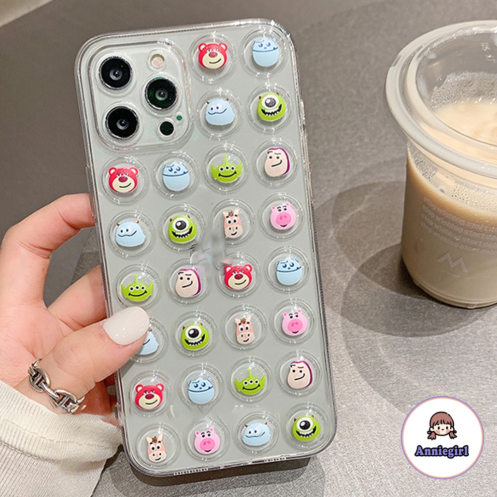 Ốp điện thoại nhựa TPU mềm trong suốt hình Toy Story 3D đáng yêu cho iPhone 14 13 12 11 pro max xr 7 plus