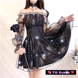 [ẢNH THẬT] Đầm Gothic Galaxy (kèm chocker)