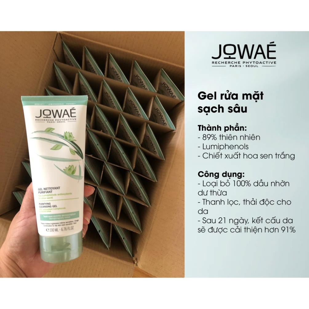 Gel Rửa Mặt Sạch Sâu JOWAE Làm Sạch Thanh Lọc Và Loại Bỏ Bã Nhờn - Mỹ Phẩm Thiên Nhiên Nhập Khẩu Từ Pháp 200ml | BigBuy360 - bigbuy360.vn