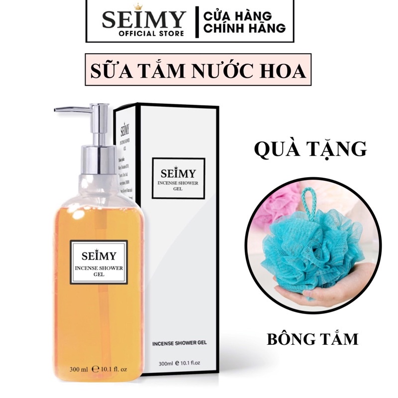 Gel Sữa Tắm Nước Hoa SEIMY - Incense Shower Gel dưỡng ẩm, lưu hương lâu, tạo cảm giác mềm mịn cho làn da