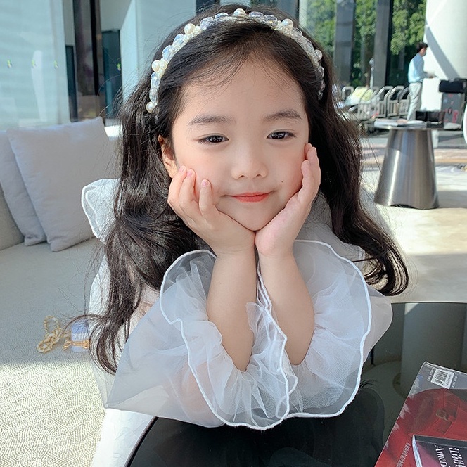 V102 - Váy voan trắng hoa nổi sz 90-140, váy điệu đà cho bé thu đông 2022