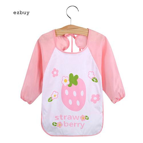 Tạp dề tay dài họa tiết hoạt hình chống nước tiện dụng cho bé