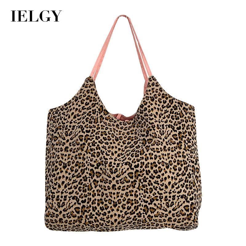 Túi đeo vai IELGY cỡ lớn họa tiết da báo thời trang cho nữ