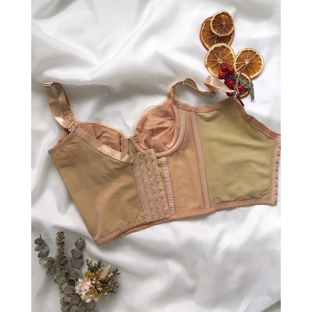 Áo corset ren vàng 2hand