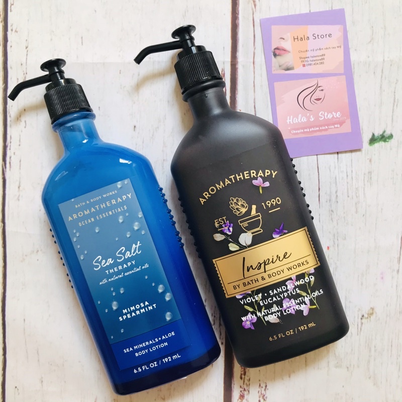 Bath And Body Works ✨Sữa dưỡng thể toàn thân dòng Aromatherapy có tinh dầu thư giãn