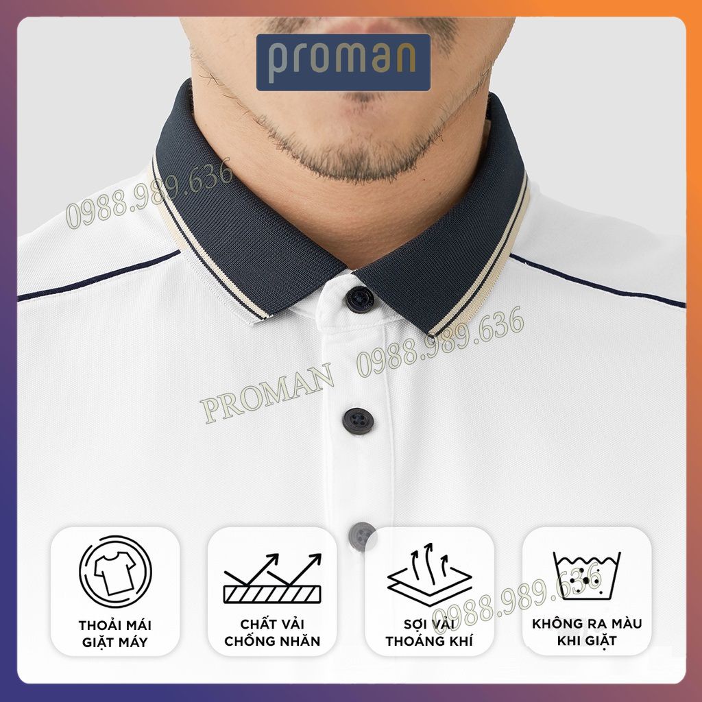 Áo polo nam ngắn tay chát cá sấu co dãn 4 chiều, áo thun có cổ lịch lãm cao cấp AT03 - PROMAN
