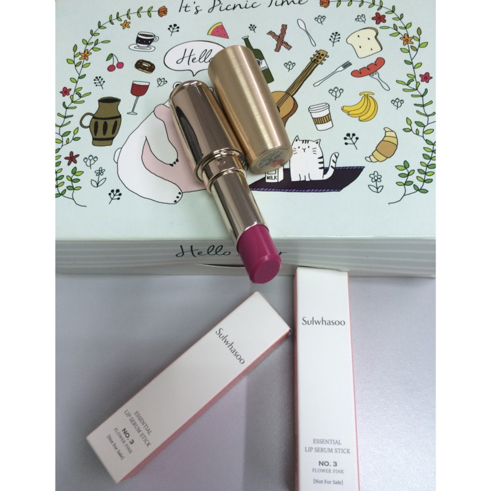 (Date 2021) Son môi Sulwhasoo Essential Lip Serum Stick/ No.3 Flower Pink