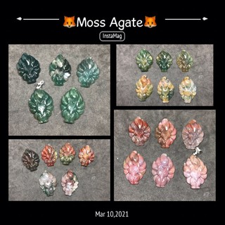 Hồ ly 9 đuôi thủy tảo Moss Agate 120k