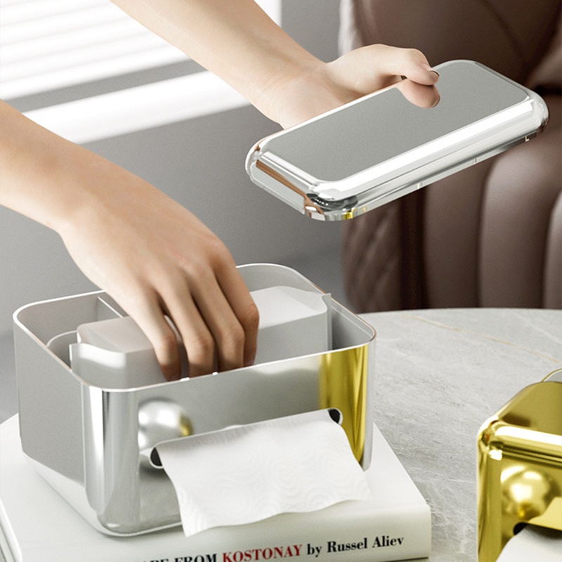 Hộp Đựng Khăn Giấy Siêu Nhẹ Có Nắp Đậy Giá Đỡ