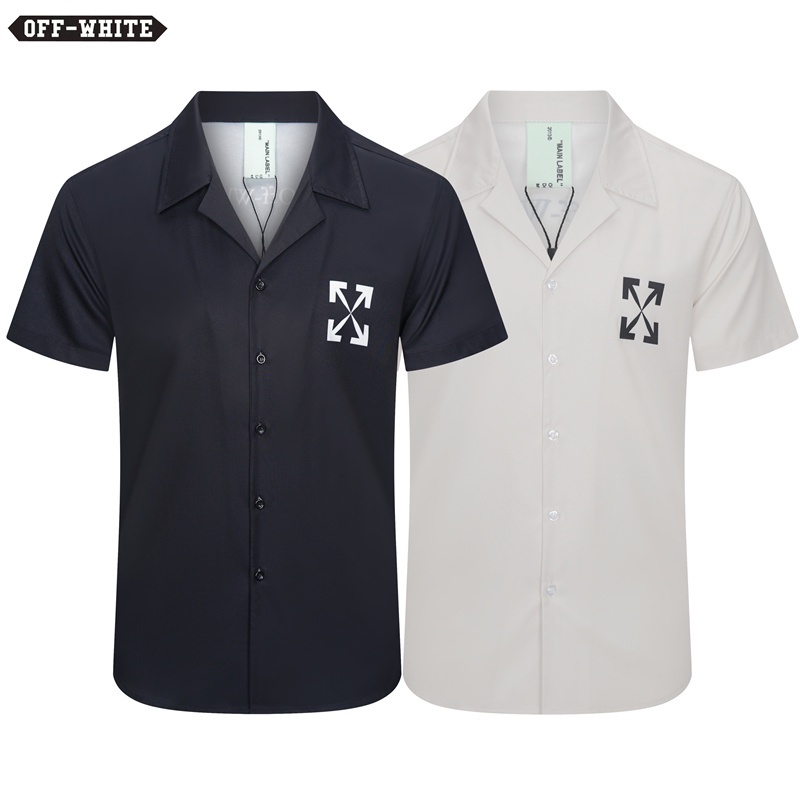 Áo Sơ Mi Cổ Bẻ Tay Ngắn In Hoạ Tiết Off-XXL Thời Trang Dành Cho Cặp Đôi