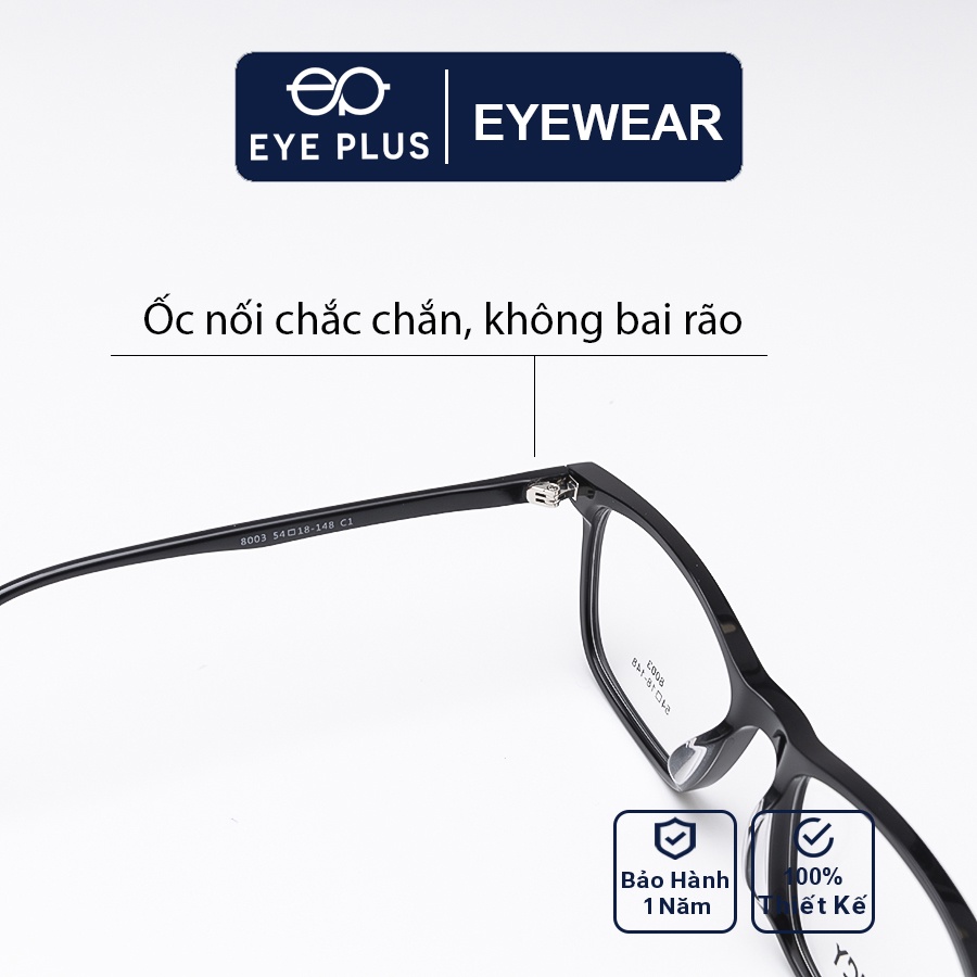 Gọng kính cận nam nữ EYE PLUS dáng vuông to Blancy-8003