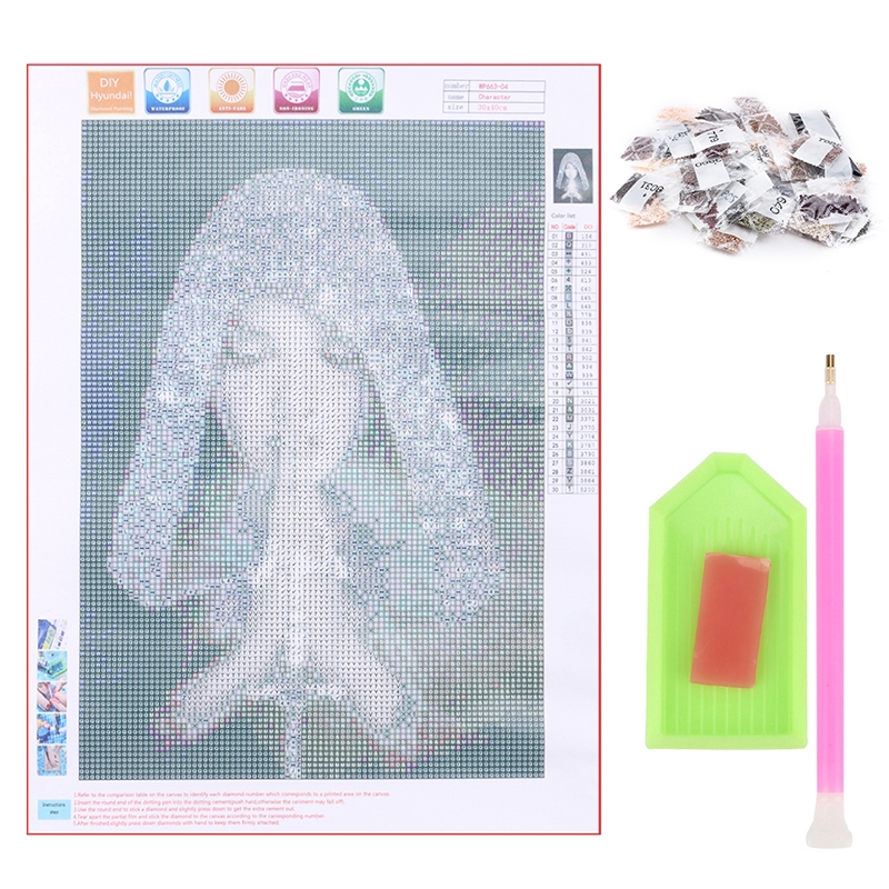 Bộ Tranh Đính Đá 5d Tự Làm Hình Cô Gái Cầu Nguyện