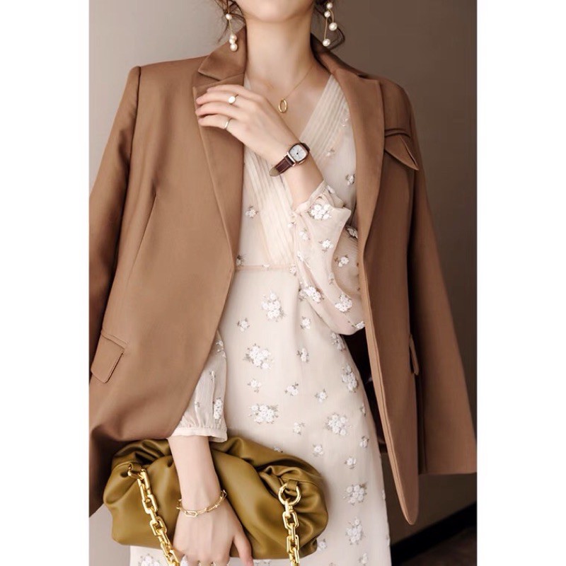 Đầm hoa nhí dự tiệc siêu sang-Freeship-đầm hoa vintage siêu xinh