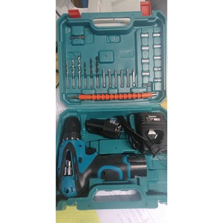 Máy Khoan Pin Makita 12V 2 PIN lõi đồng - Tặng bộ mui khoan 25 chi tiết đa năng - máy bắn vít mới