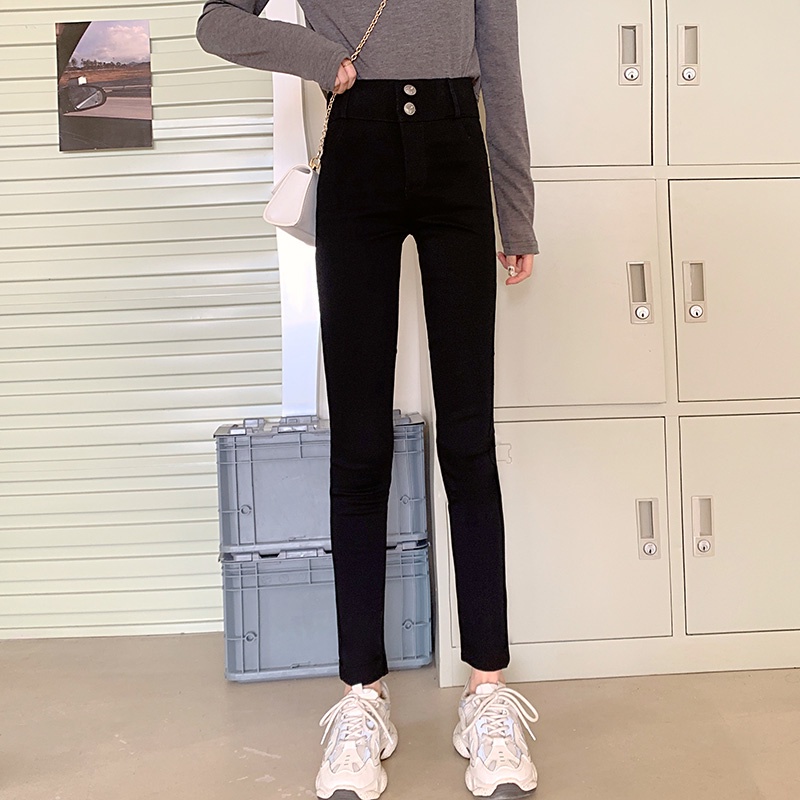 SUXI MỚI Quần dài lưng cao dáng ôm cho nữ