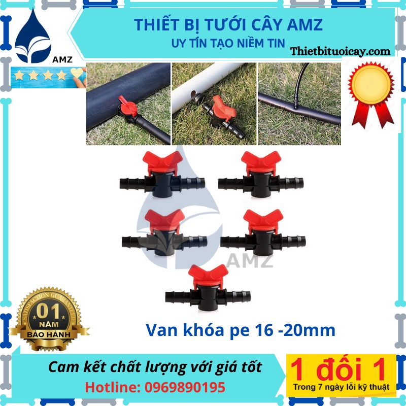 VAN KHÓA NỐI - VAN KHÓA REN - VAN KHÓA KHỞI THỦY ỐNG PE 16 -20MM