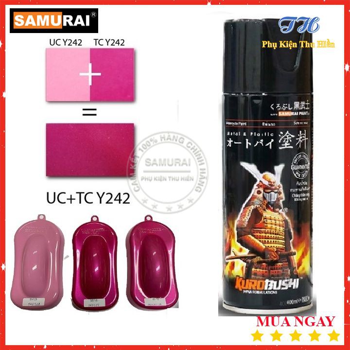 Sơn Xịt Samurai Màu Hồng - Mã UCY242 + TCY242