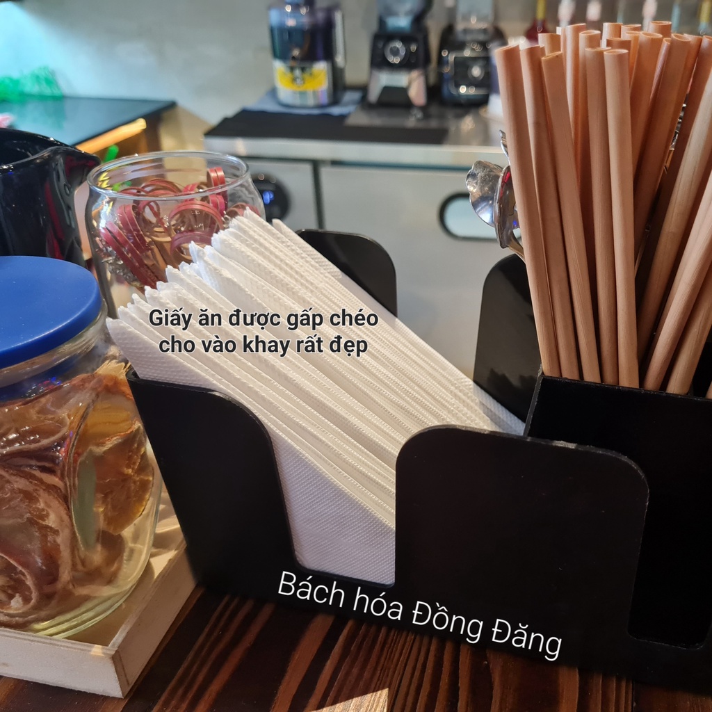 [NK24-40] Thùng (40 gói) khăn giấy ăn vuông NK24 nhỏ 12cm - 2 lớp dày, mềm, mịn, dai - 100 tờ/gói