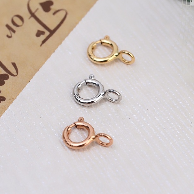 [K19B] Phụ kiện trang sức (DIY) - Khóa tròn ống lẫy đẩy