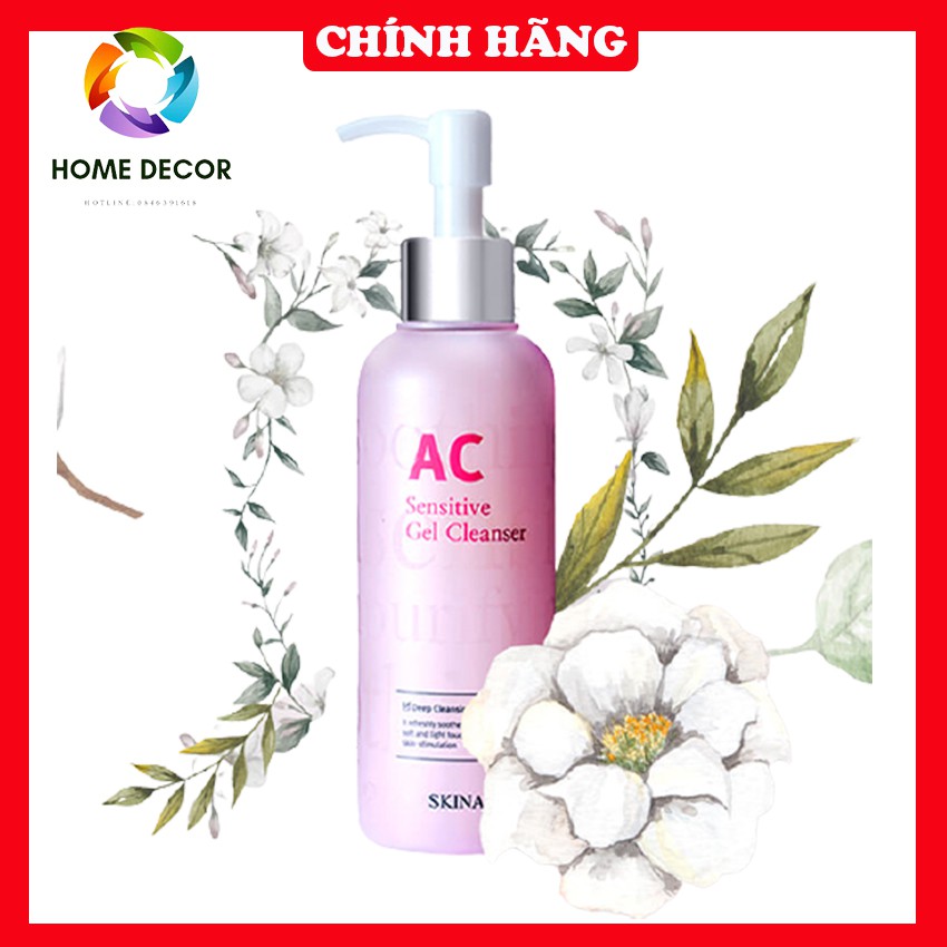 [Chính Hãng]Sữa Rửa Mặt AC Skinaz Sensitive Gel Cleanser Hàn Quốc, Sữa Rửa Mặt Dành Cho Da Nhạy Cảm,Sữa Rửa Mặt AC