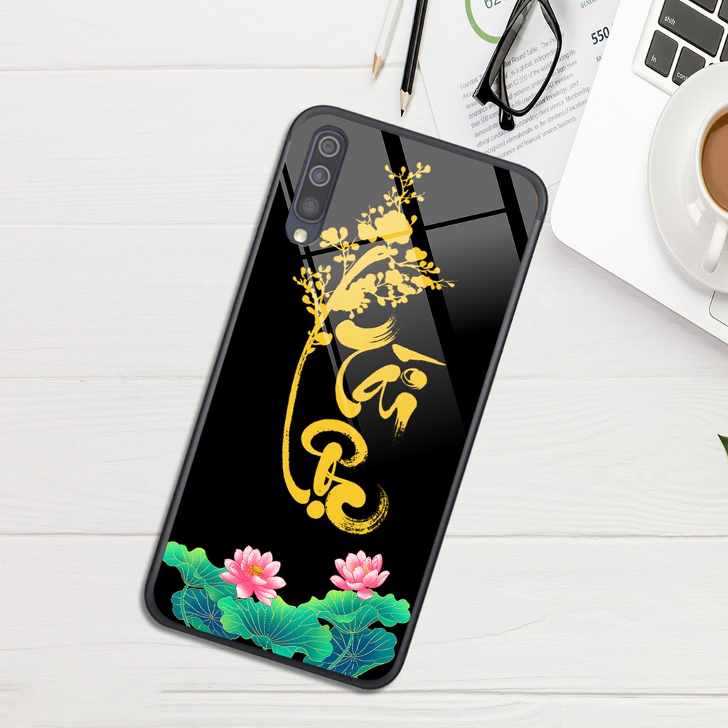 Ốp lưng KÍNH Samsung Galaxy A30S / A50/ A50S / A70 in hình 3D TÀI LỘC-TÂM AN -MÃ ĐÁO