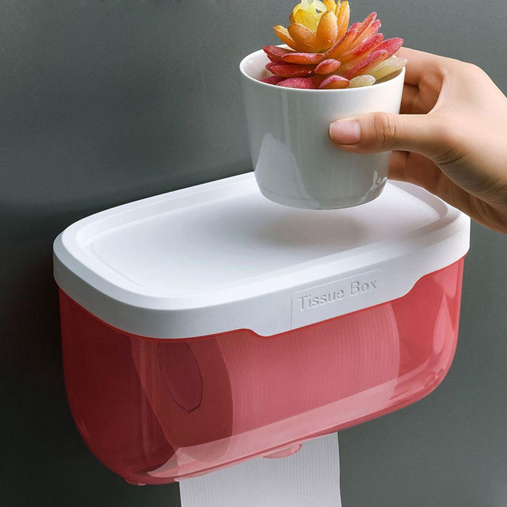 Hộp đựng khăn giấy dán tường không cần đục lỗ chống thấm nước đa năng tiện dụng nhiều màu tùy chọn