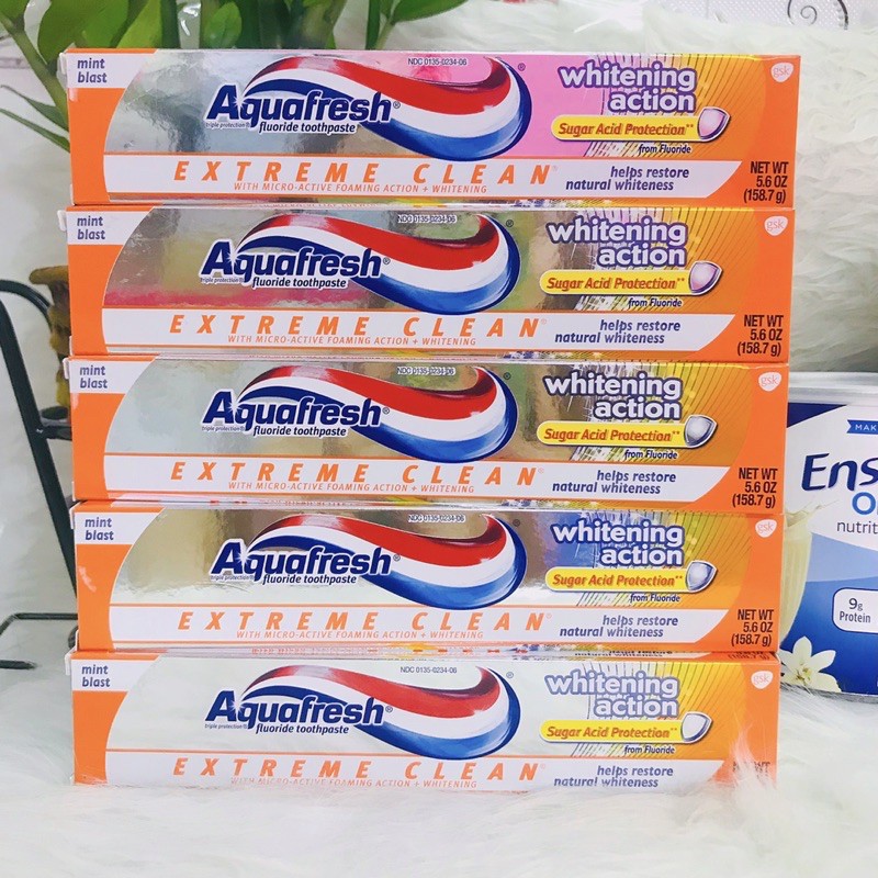 (Air Mỹ 10/22) Kem đánh răng Aquafresh Whitening Action Extreme Clean 158,7g