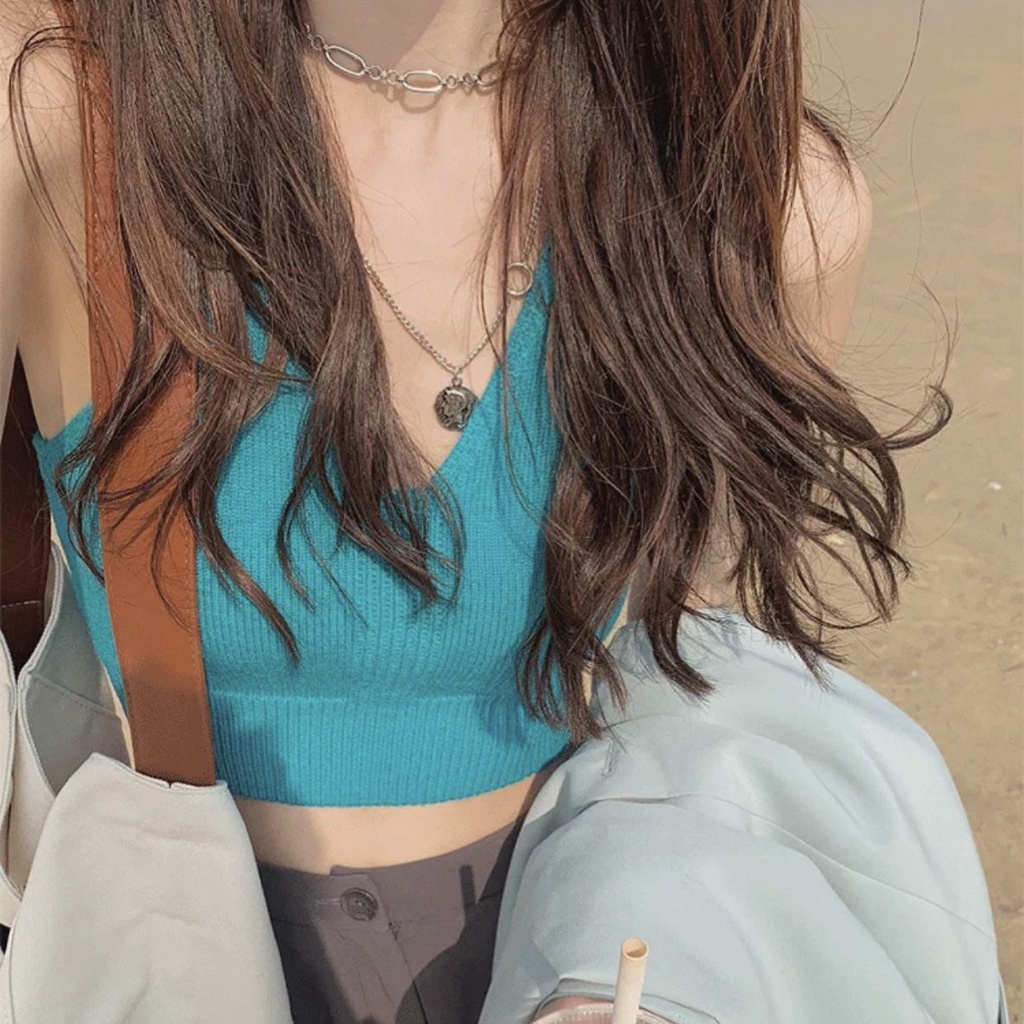 Áo kiểu COZOKC không tay hở lưng đơn giản quyến rũ cho nữ