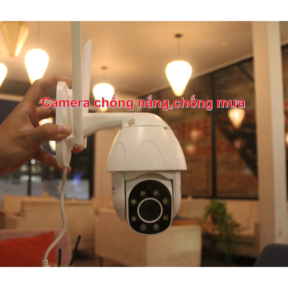 CAMERA NGOÀI TRỜI XOAY 360 ĐỘ WIFI HỖ TRỢ 4 ĐÈN LED 4 ĐÈN HỒNG NGOẠI (BẢO HÀNH 12 THÁNG) | BigBuy360 - bigbuy360.vn
