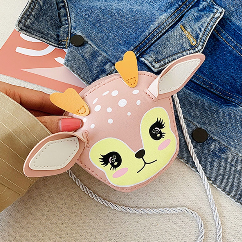 Túi Da Pu Đeo Chéo Mini In Họa Tiết Động Vật Hoạt Hình