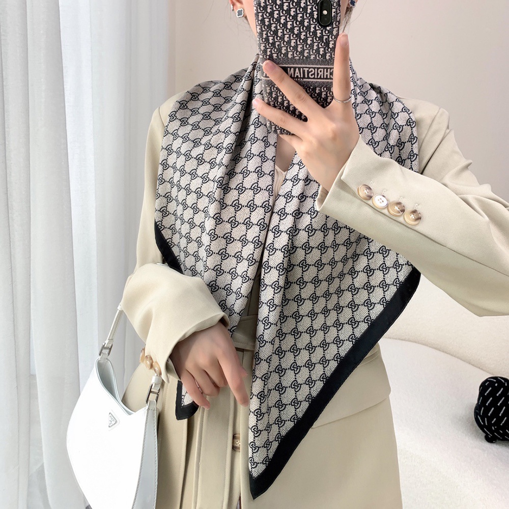Khăn Choàng Vuông 90cm(35.4inch) Thời Trang Thoáng Khí Wudung WJ1007-82-02
