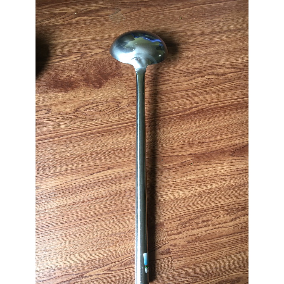 Muôi múc canh công nghiệp  INOX cỡ đại cán dài 51cm dành cho bếp ăn tập thể, nhà hàng, khách sạn