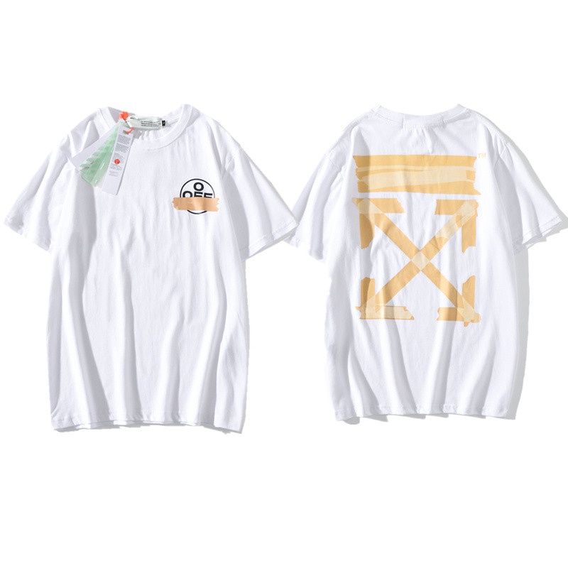 Áo Thun Tay Ngắn In Hoạ Tiết Off White Thời Trang Dành Cho Cặp Đôi