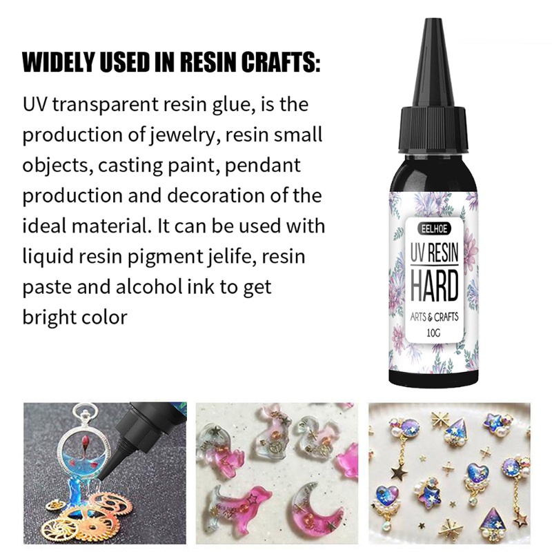 Lọ keo resin UV dán móng tay cứng trong suốt 10ml 20ml 30ml 50ml 100ml 200ml tiện lợi