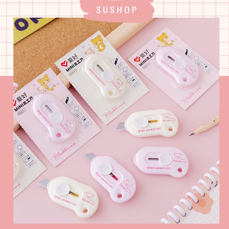 Dao rọc giấy mini con gấu cao cấp , dao rọc giấy cute dễ thương loại tốt - Su shop