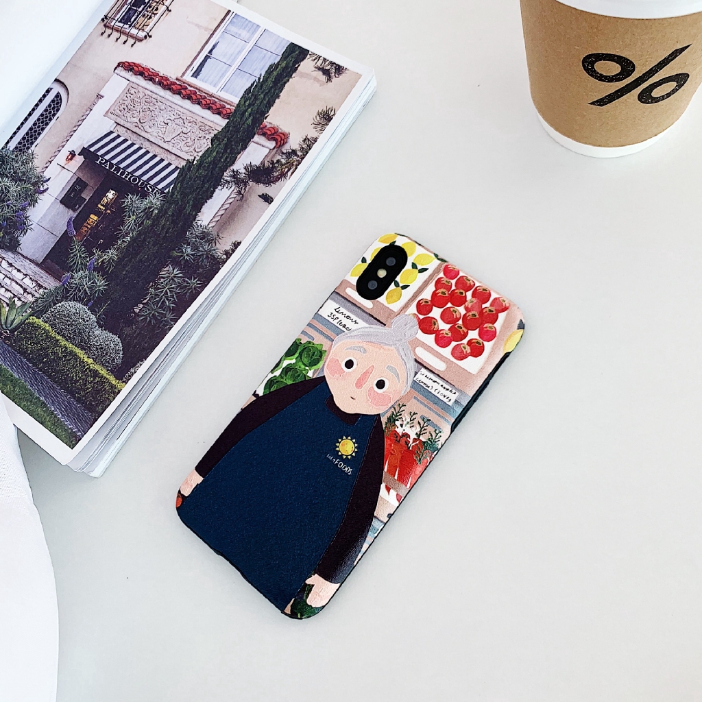 Ốp điện thoại lụa mềm họa tiết ông bà hoạt hình cho IPhone 11 11pro max XR XSmax 6 7 8 6plus 8plus | BigBuy360 - bigbuy360.vn