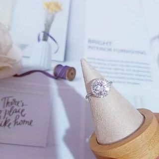 Nhẫn ổ kim cương cắt giác siêu đẹp bọc bạc tk7