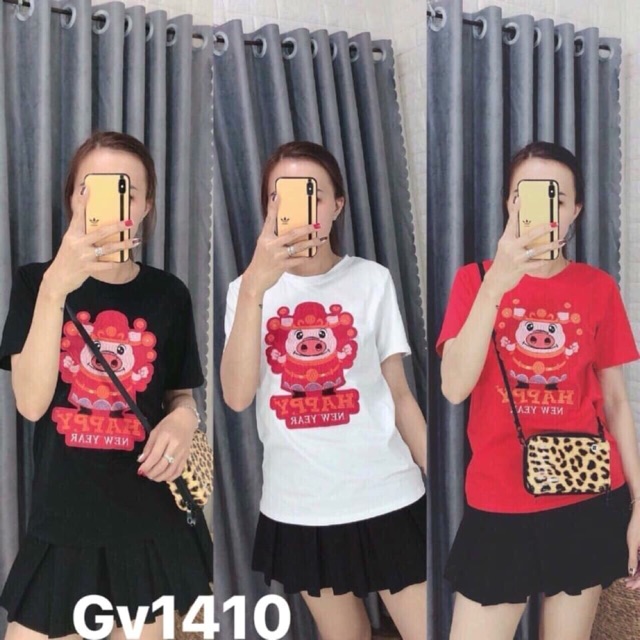 Siêu Sale Áo thun heo thêu